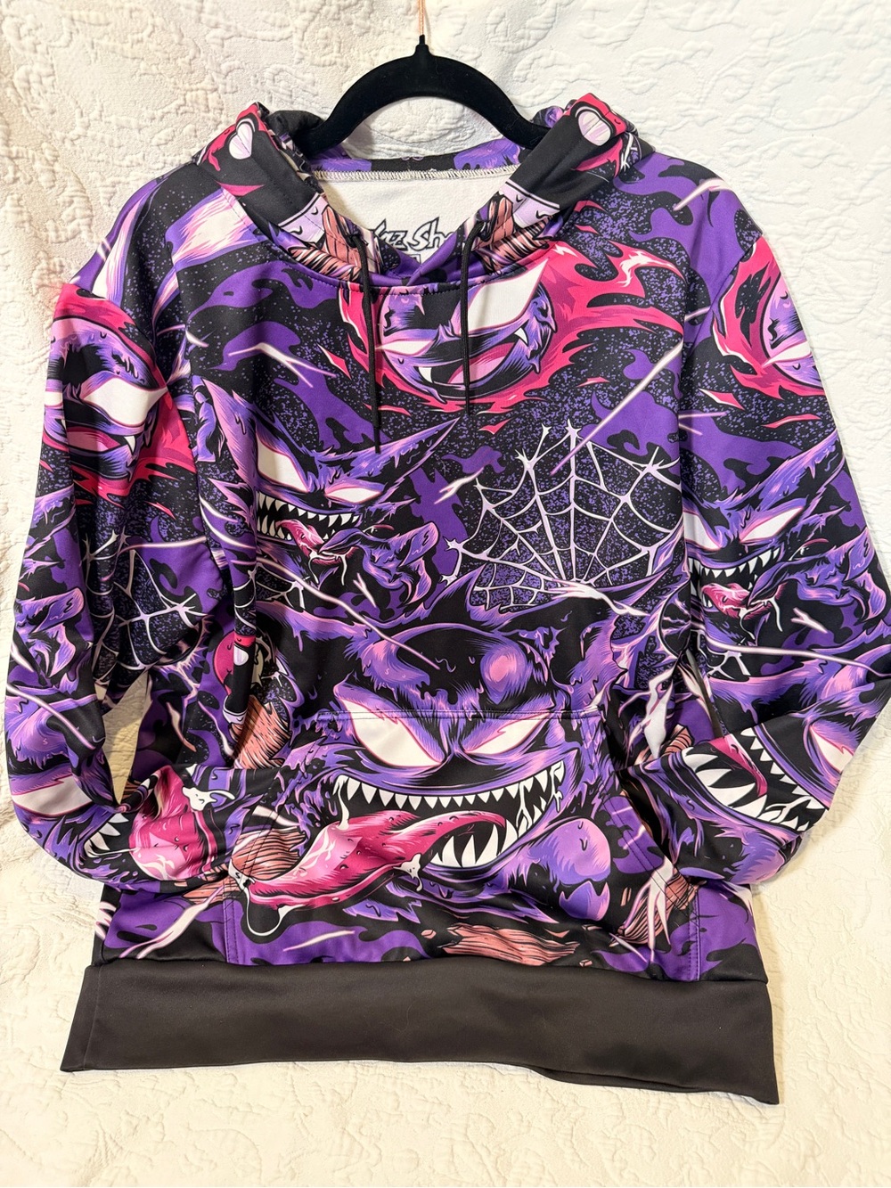 Waz Shop Ghengar Purple Graphic Hoodie Sweatshirt - Ghnegar -Style Monster Print